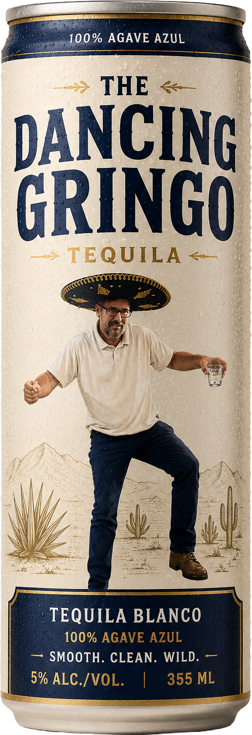 The Dancing Gringo Tequila can